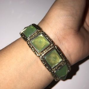 GOLD AND TURQUOISE BRACELET